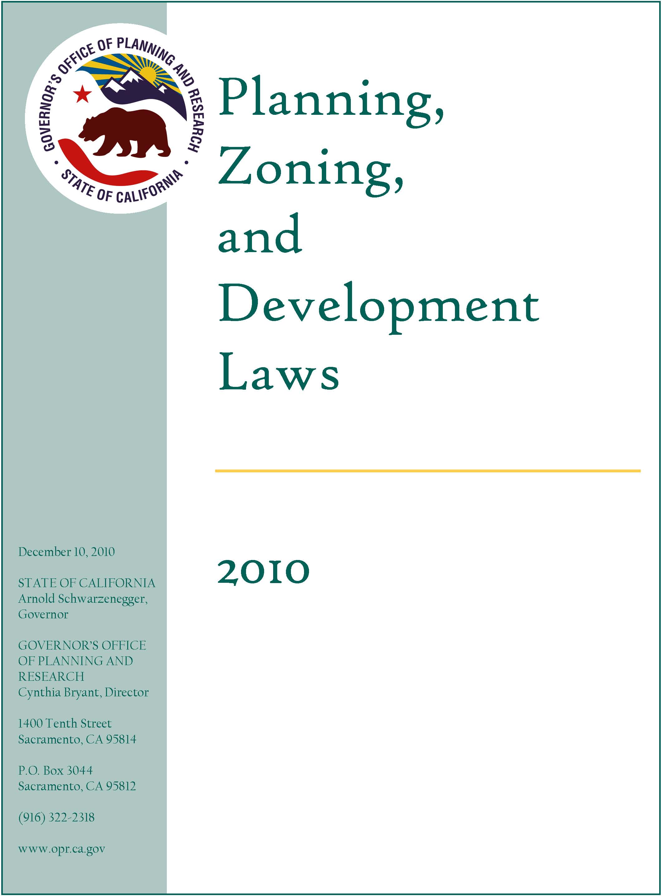 2010 Planning, Zoning, and Development Laws